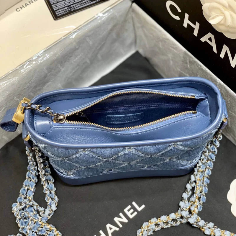 Denim Calfskin Hobo Bag O95999
