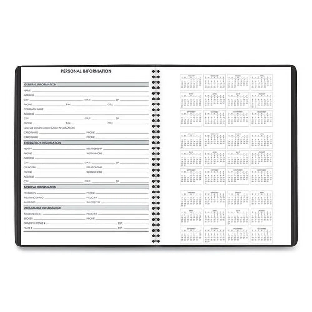 Black 14-Month Weekly Appointment Book H142932