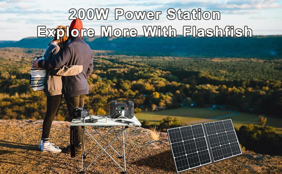 200W Portable Power Station with 50W Solar Panel S32616