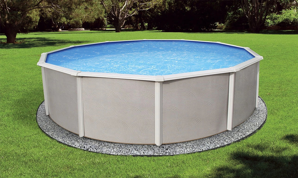 24-ft Round 52-in Deep Metal Wall Swimming Pool I357688