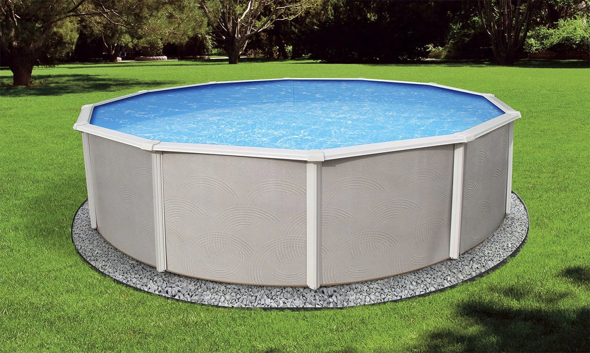 24-ft Round 52-in Deep Metal Wall Swimming Pool I357688