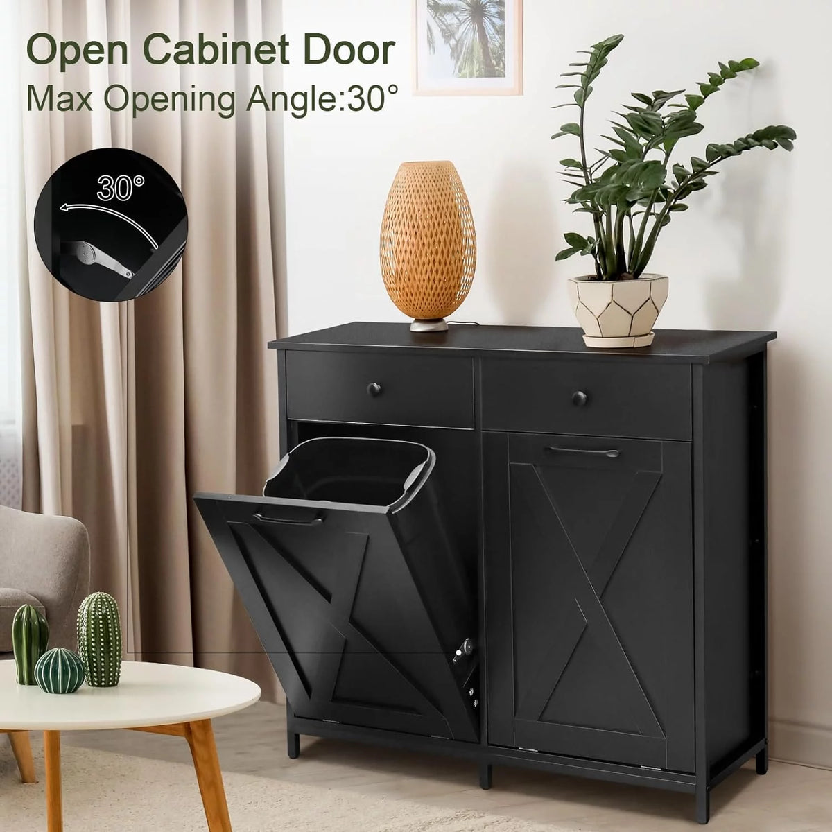 Double Tilt Out Trash Cabinet with Drawers F69144