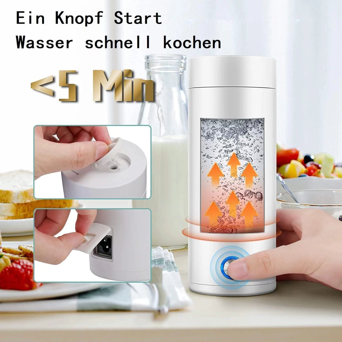 400ml Portable Electric Kettle with Keep Warm B1242