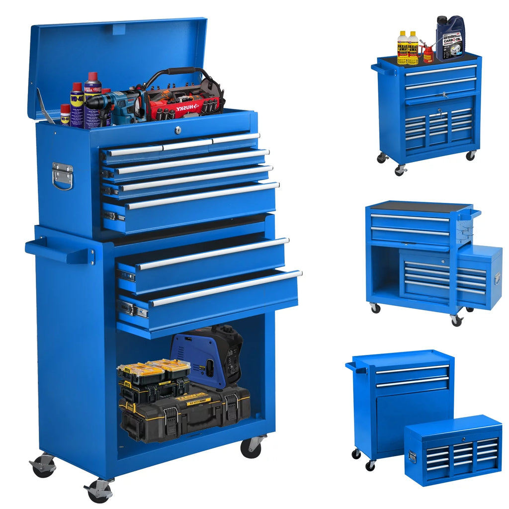 8 Drawer Black Tool Chest with Wheels Z30137