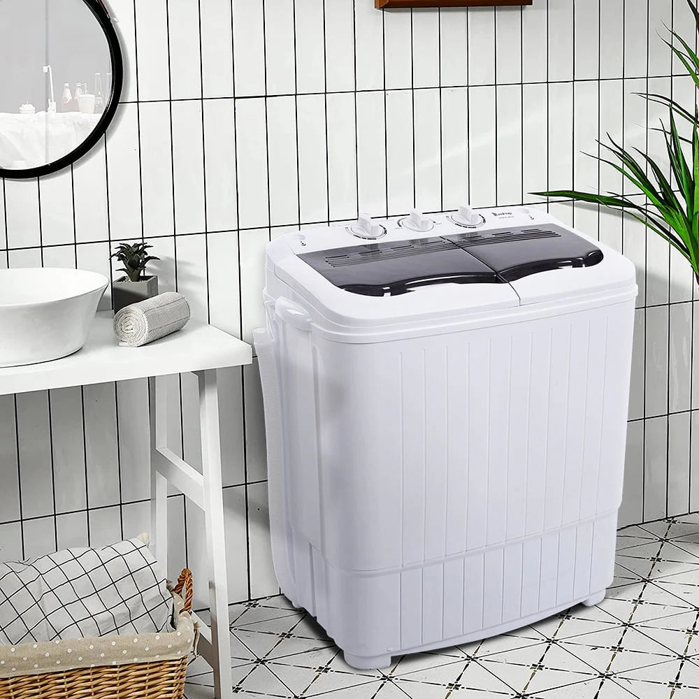 Portable Compact Semi Automatic Twin Tub Washing Machine 7.7lbs B528164