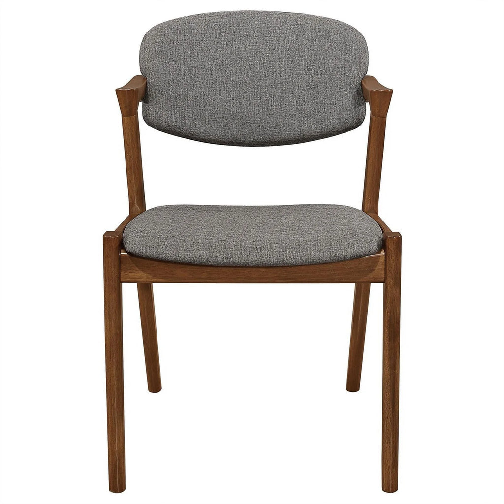 Grey Dark Walnut Dining Side Chairs Set of 2 O339453