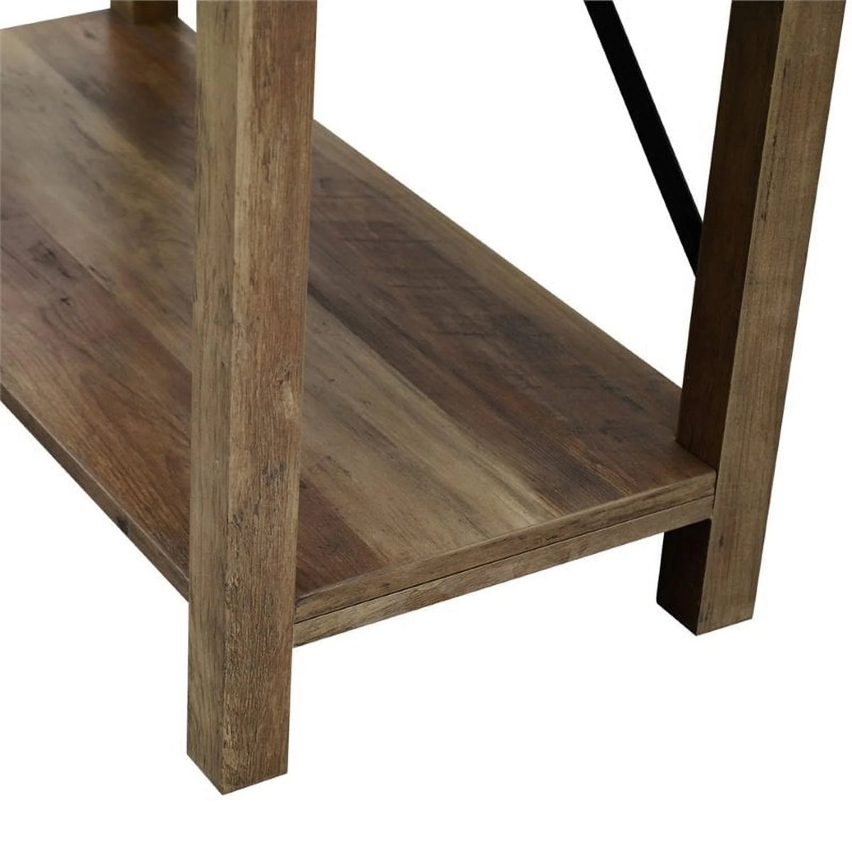 2 Piece Set with 58" TV Stand and Bookcase in Rustic Oak V122677