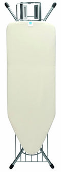 Ecru Ironing Board with Steam Iron Rest and Linen Rack U938