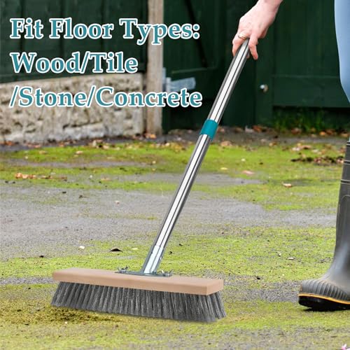 Stainless Steel Long Handle Deck Scrub Brush W830