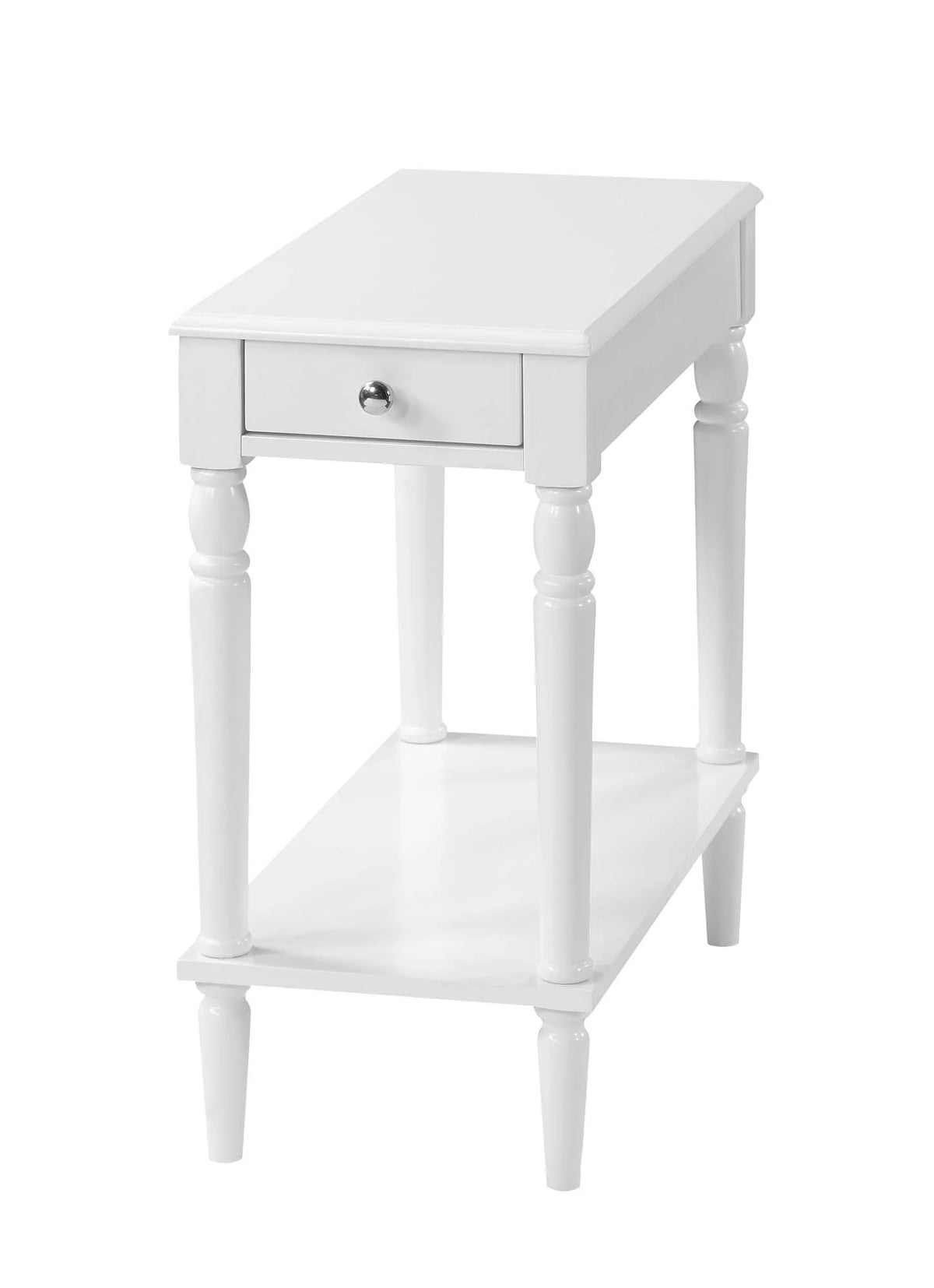 White Chairside Table L290