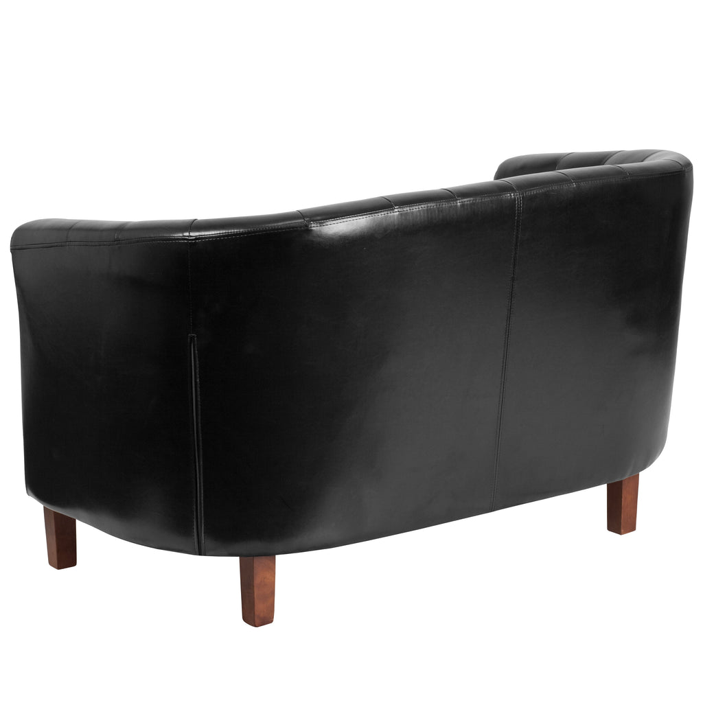 Black Tufted Loveseat V78843