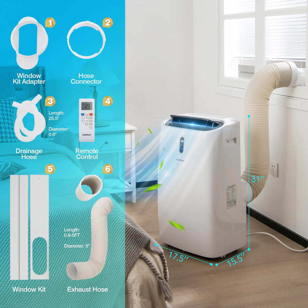 8800 BTU Portable Air Conditioner W124