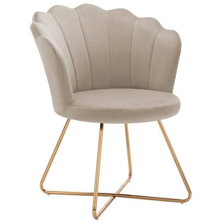 Khaki Velvet Accent Chair T6220