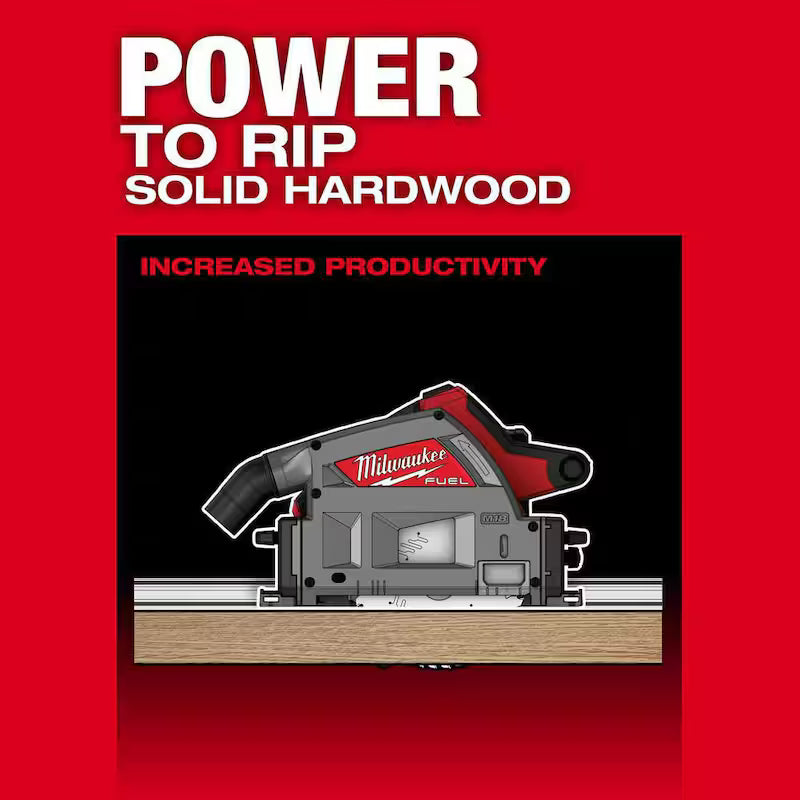 18V Cordless Brushless 6-1/2 in. Plunge Cut Track Saw with 55 in. Guide Rail U337408