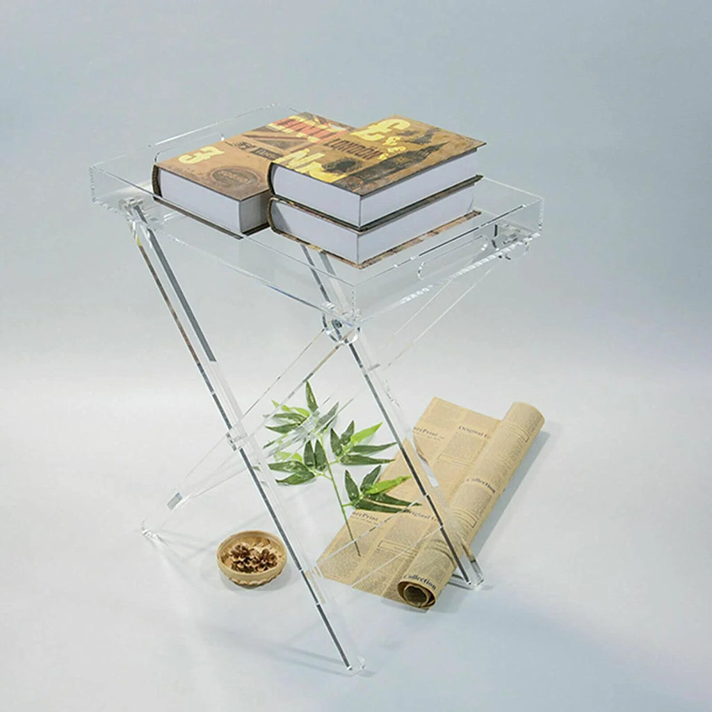 Clear Acrylic Folding Tray Table X7574