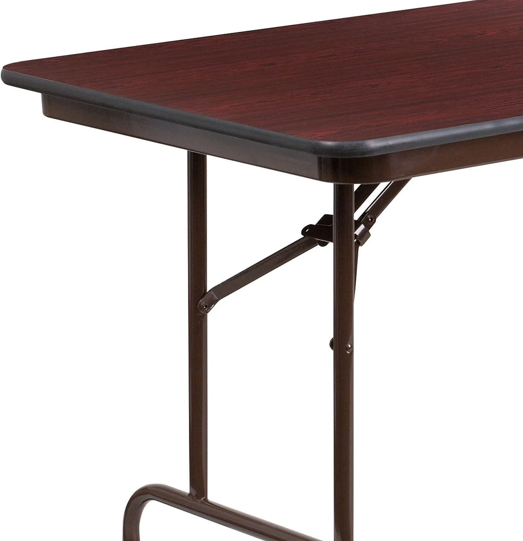 Mahogany Melamine Laminate Folding Banquet Table C413787
