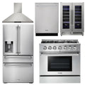 36 Propane Gas Range, Range Hood, Refrigerator, Dishwasher, Wine Cooler R589