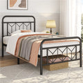 Twin Black Metal Bed Frame I633594
