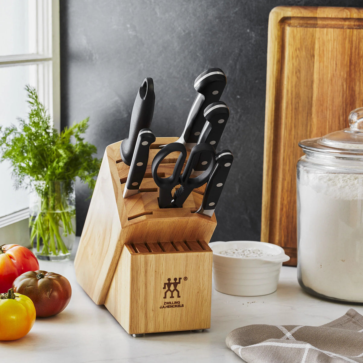 7pc Knife Set with Rubberwood Block Y442865