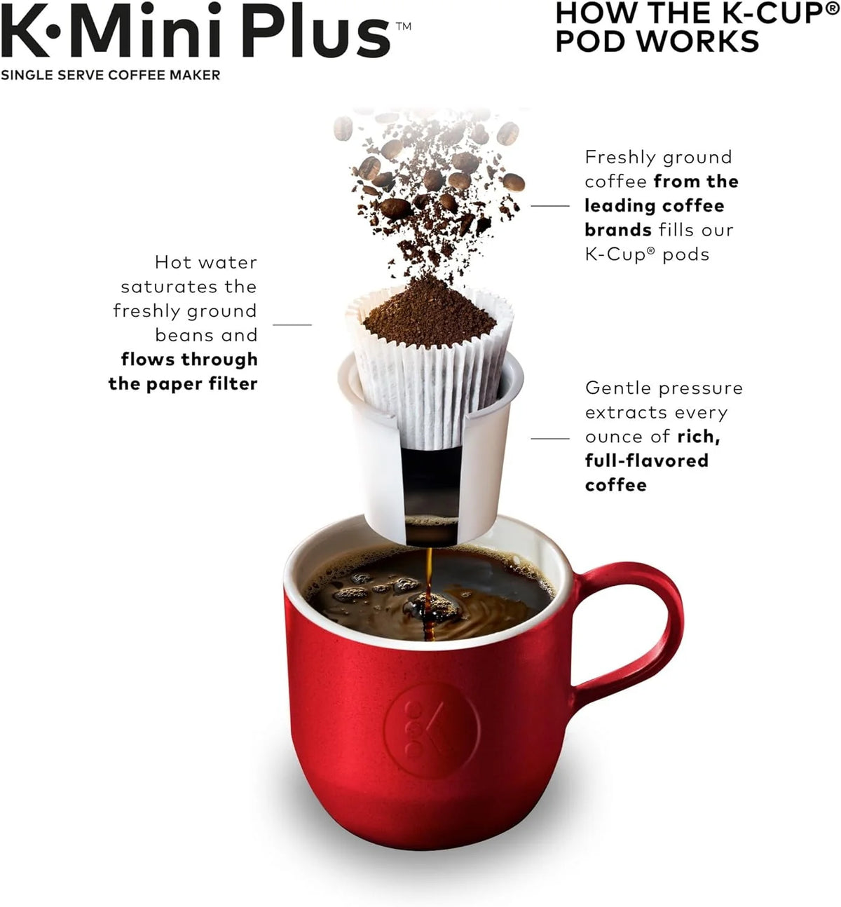 Single Serve K-Cup Pod Coffee Maker Red C7637