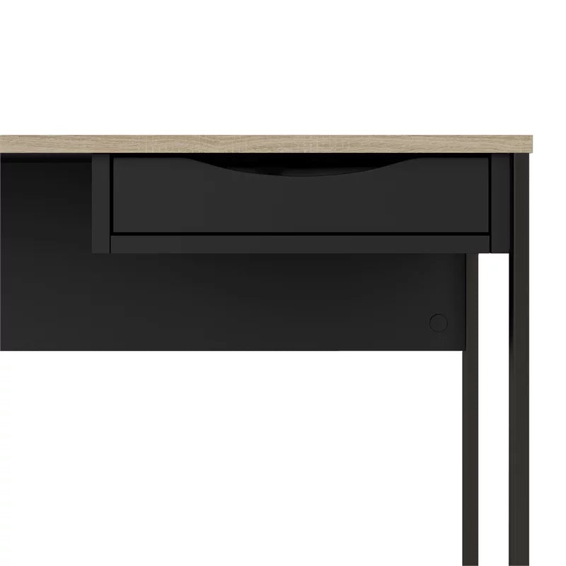 1 Drawer Desk in Black Matte and Oak O458