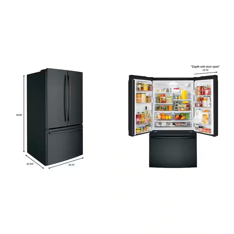 27 cu. ft. Black French Door Refrigerator with Internal Dispenser C13751
