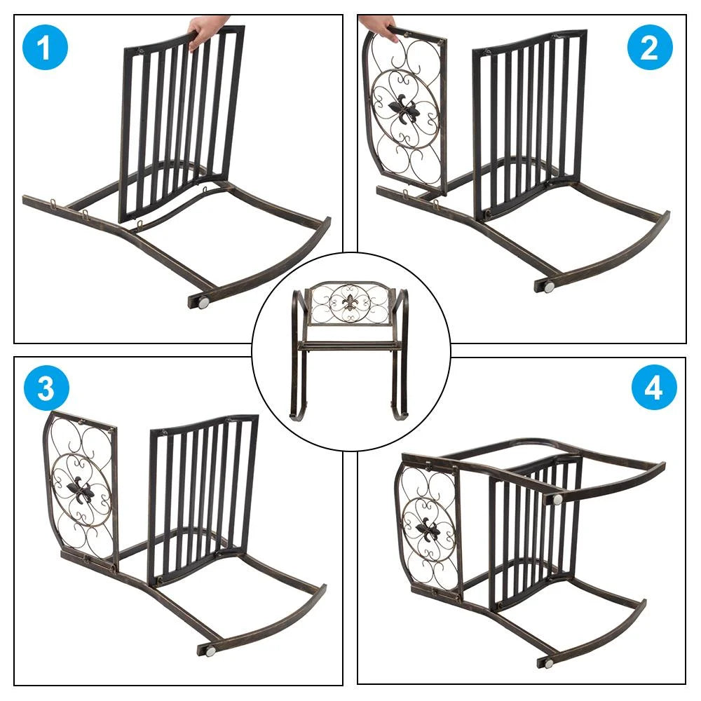 Metal Manual Rocking Chair Q1403