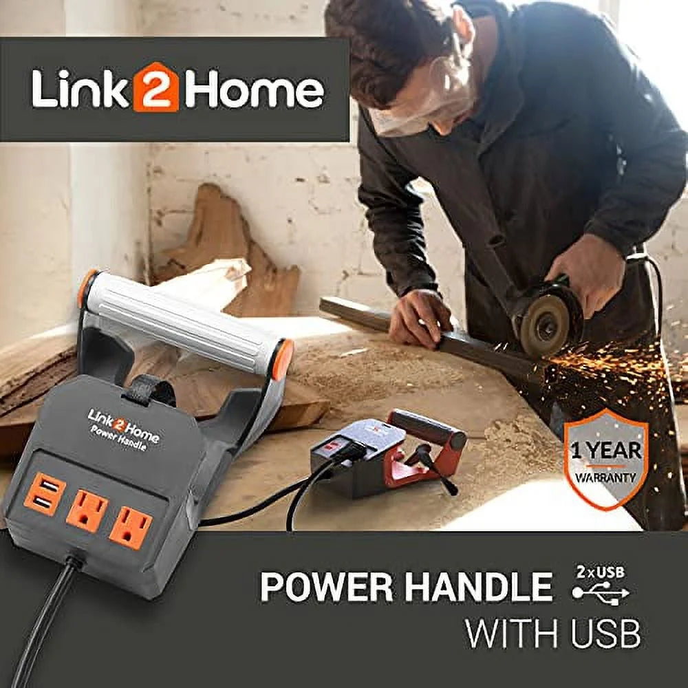 20 ft 14AWG 2 Outlets 15A Extension Cord Z1083