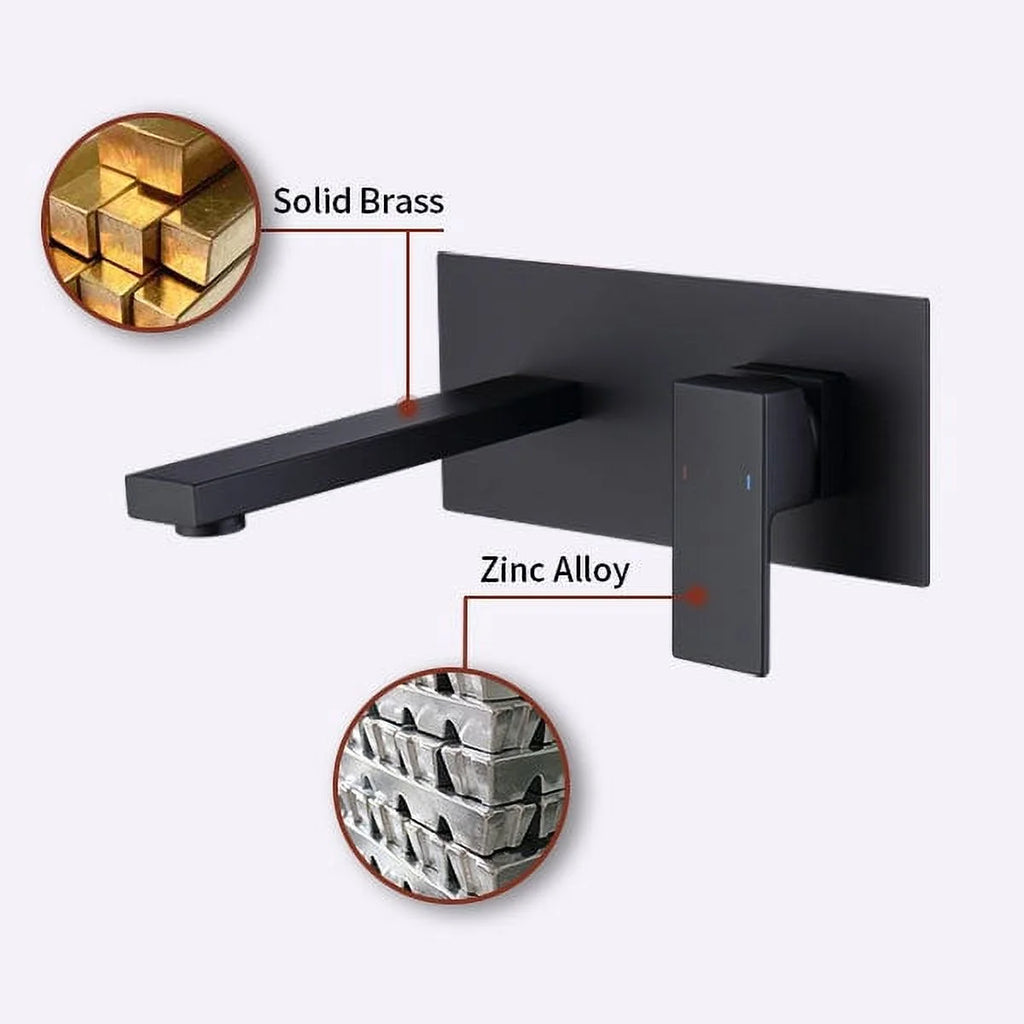Matte Black Wall Mount Faucet E654554