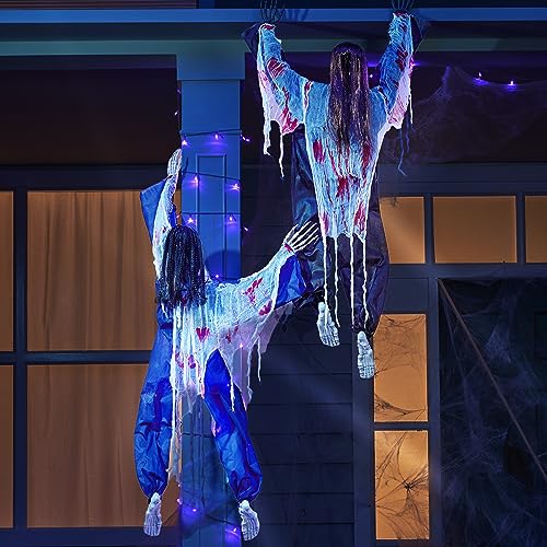 47" Halloween Climbing Zombies Wall Decoration 2 Pcs T9410