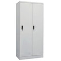 Light Gray Steel Wardrobe with 2 Storage Shelves U4699