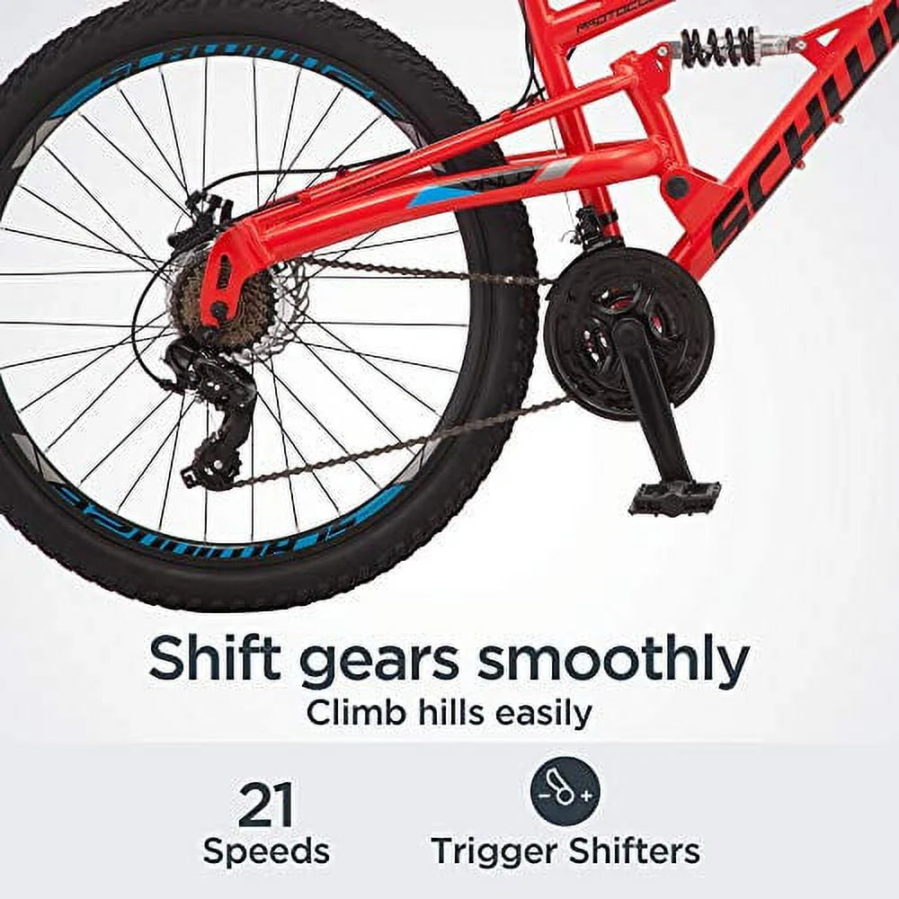 26 In. Wheels 24-Speed Aluminum Full Suspension Mountain Bike H331