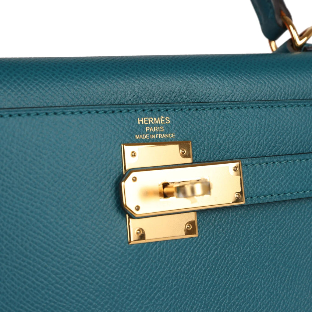 Vert Bosphore Epsom Leather Handbag P572