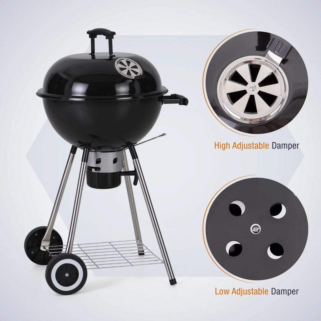 18" Portable Kettle Charcoal BBQ Grill X3379