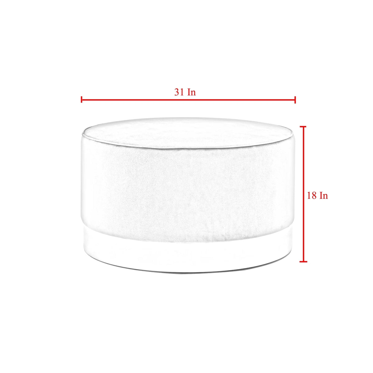 Leather or Velvet Cocktail Ottoman with Chrome or Gold Trim Base Y627