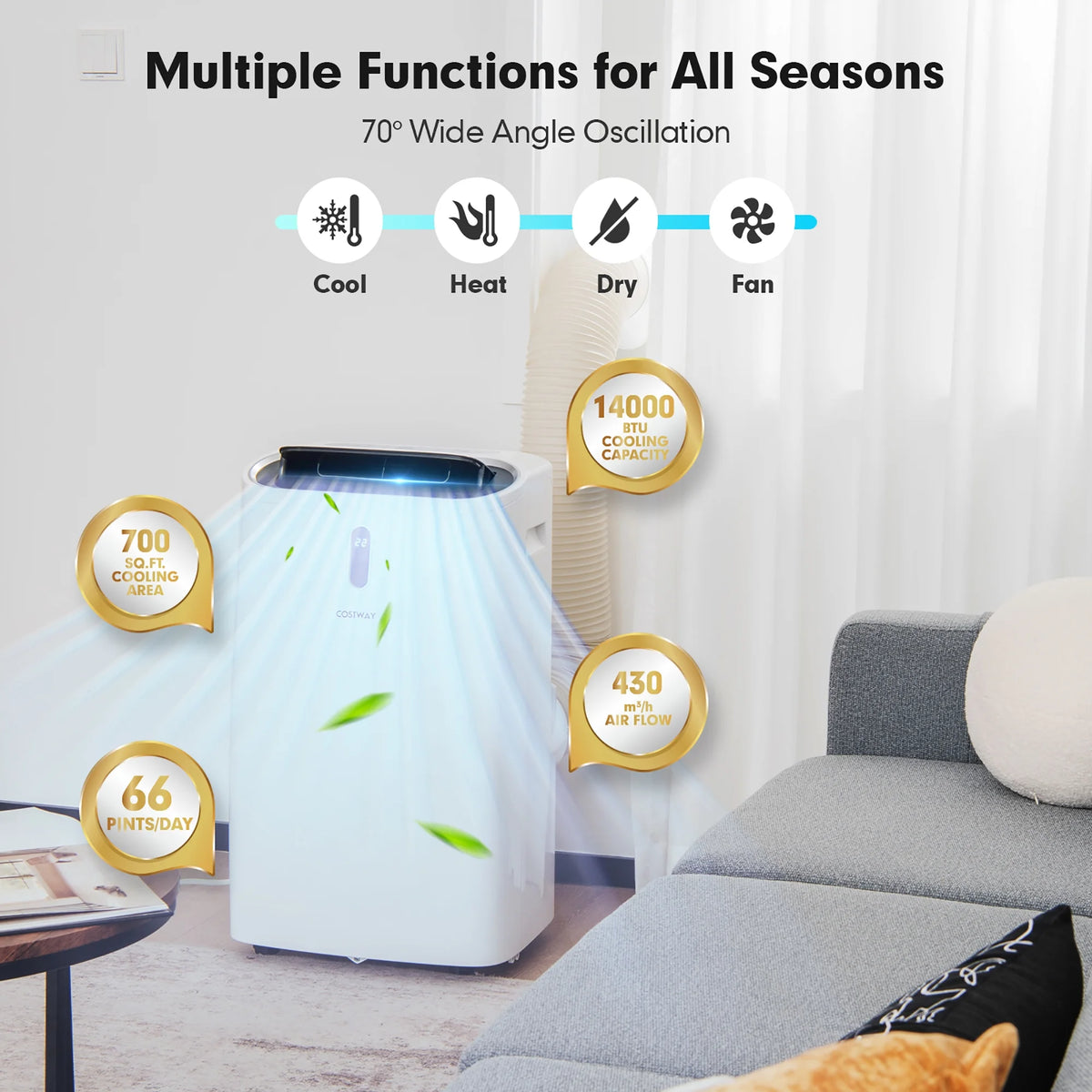 8800 BTU Portable Air Conditioner W124