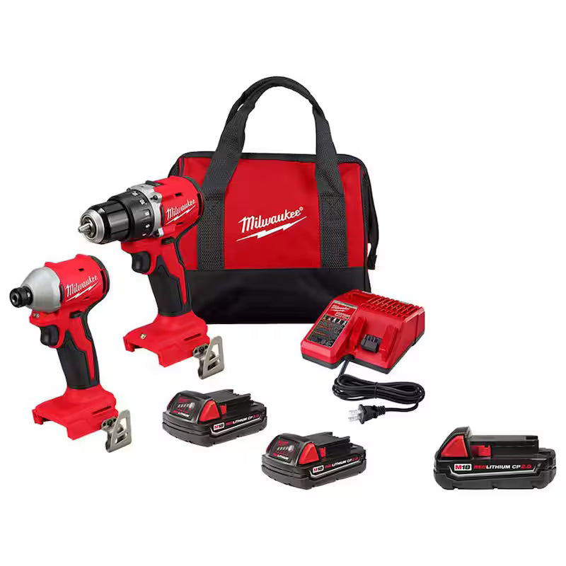 18V Lithium-Ion Brushless Cordless Compact Drill/Impact Combo Kit 2-Tool E989820