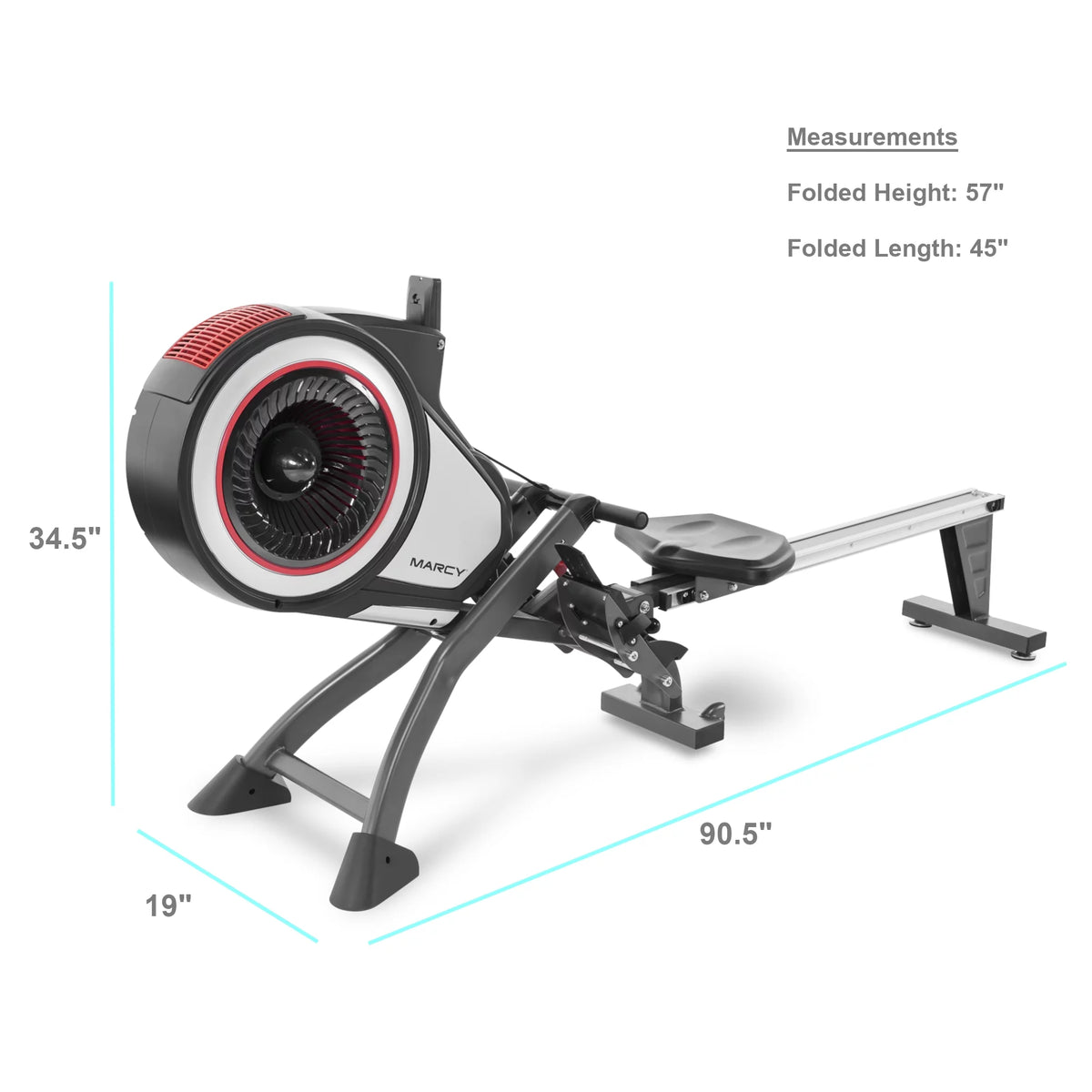 Foldable Rowing Machine with 8 Resistance Setting A4876