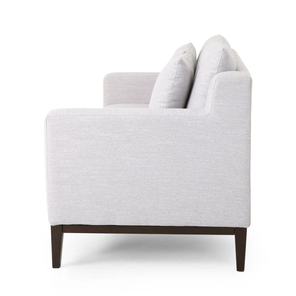 Light Gray Fabric 3 Seater Sofa with Accent Pillows N776