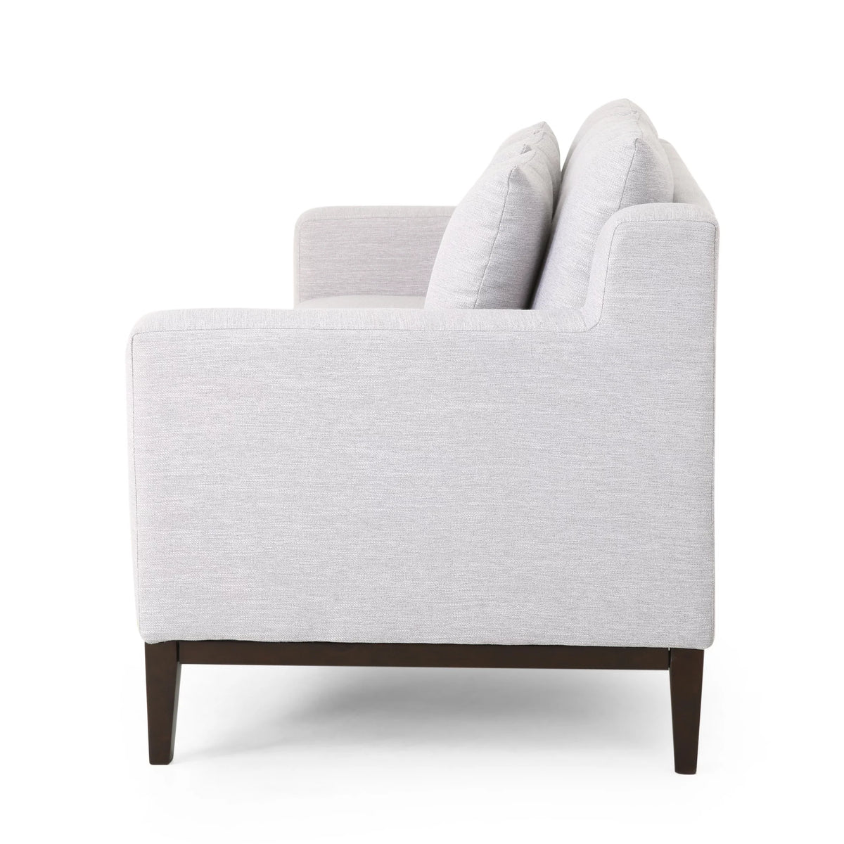 Light Gray Fabric 3 Seater Sofa with Accent Pillows N776