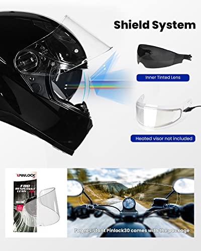 Full Face Motorcycle Helmet Dual Visor O94942