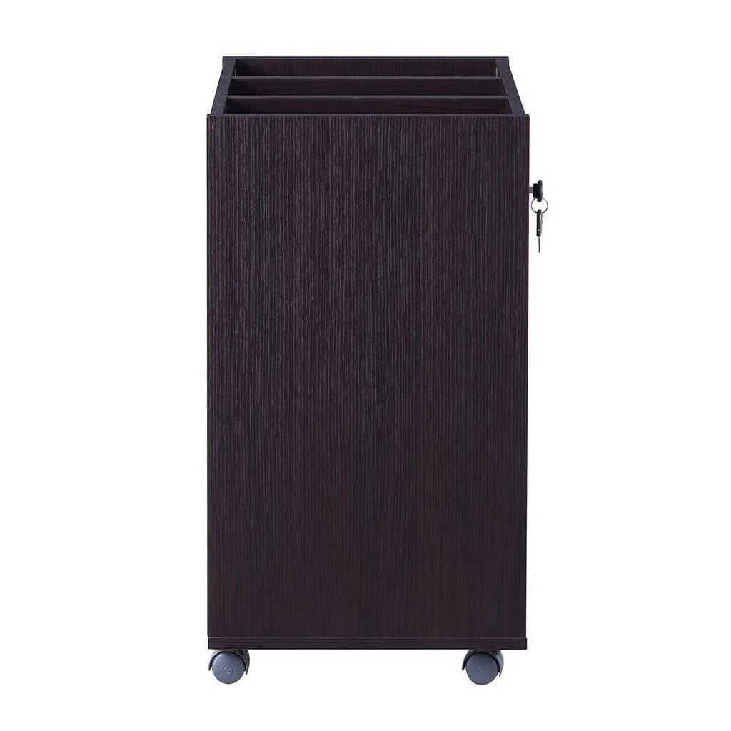 Cappuccino 3-Drawer Wood File Cabinet D758