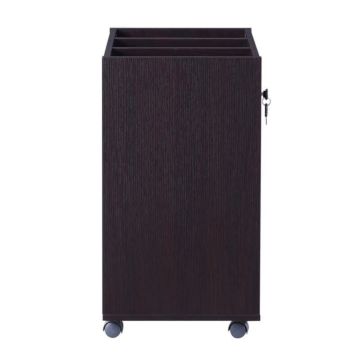 Cappuccino 3-Drawer Wood File Cabinet D758