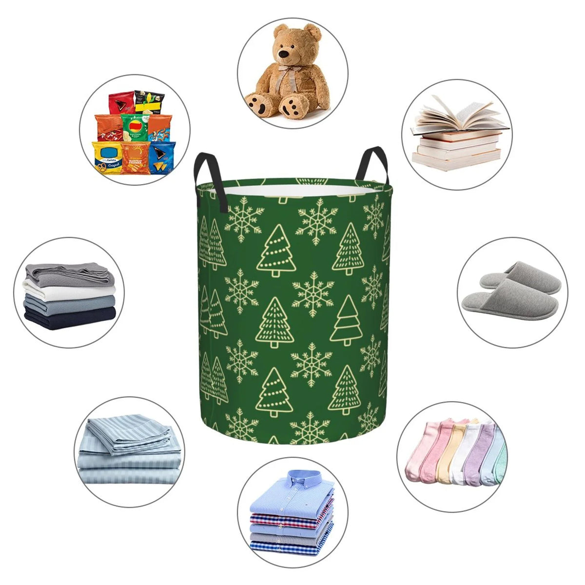 Waterproof Foldable Laundry Hamper with Handles T6136