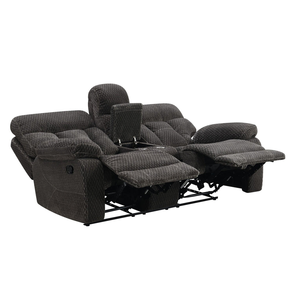 Dark Gray Tufted Dual Recliner Loveseat Q206