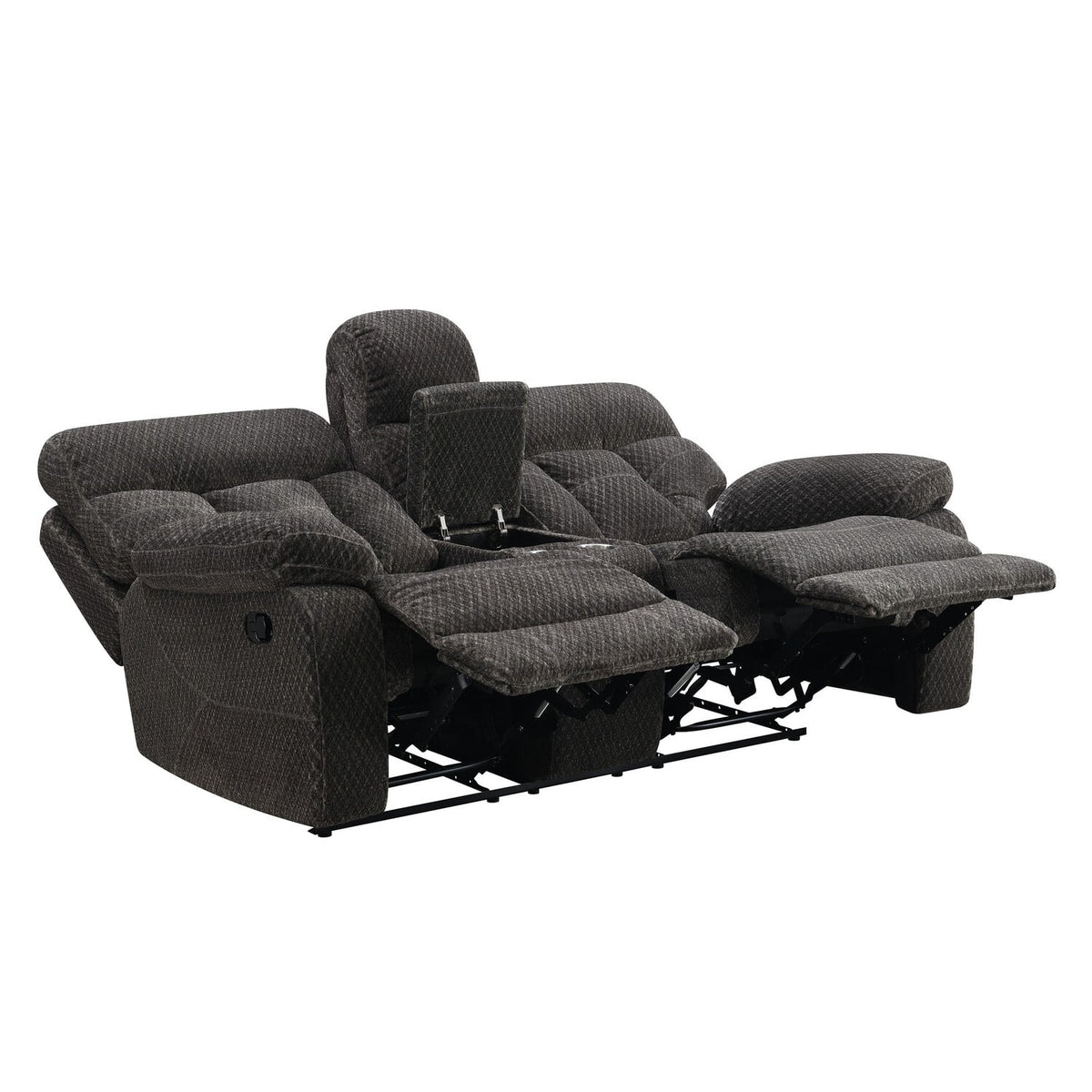Dark Gray Tufted Dual Recliner Loveseat Q206