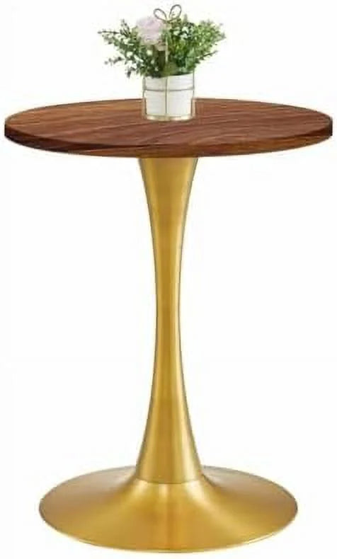 Round Gold Coffee Table Dining Table Side Table for Small Space W73003