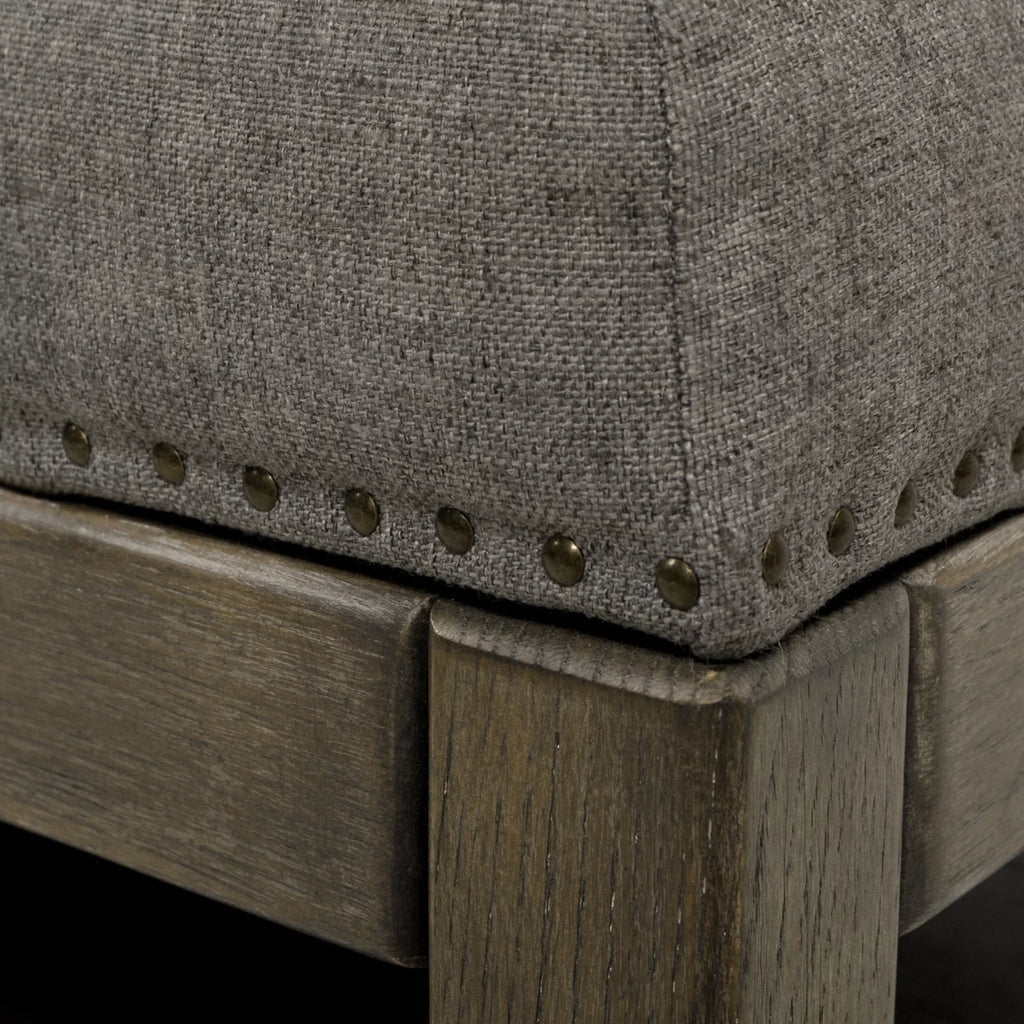 Heathered Grey Tufted Storage Ottoman A460