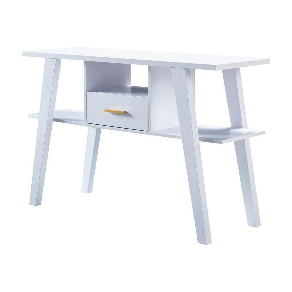 White 1-Drawer Wood Console Table F2284