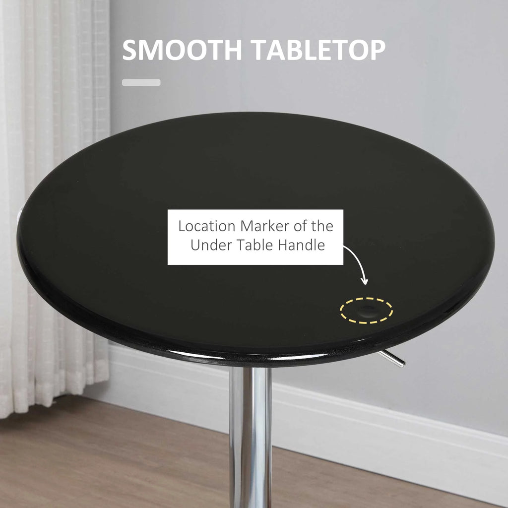 Round Adjustable Bar Table with Metal Base T1589